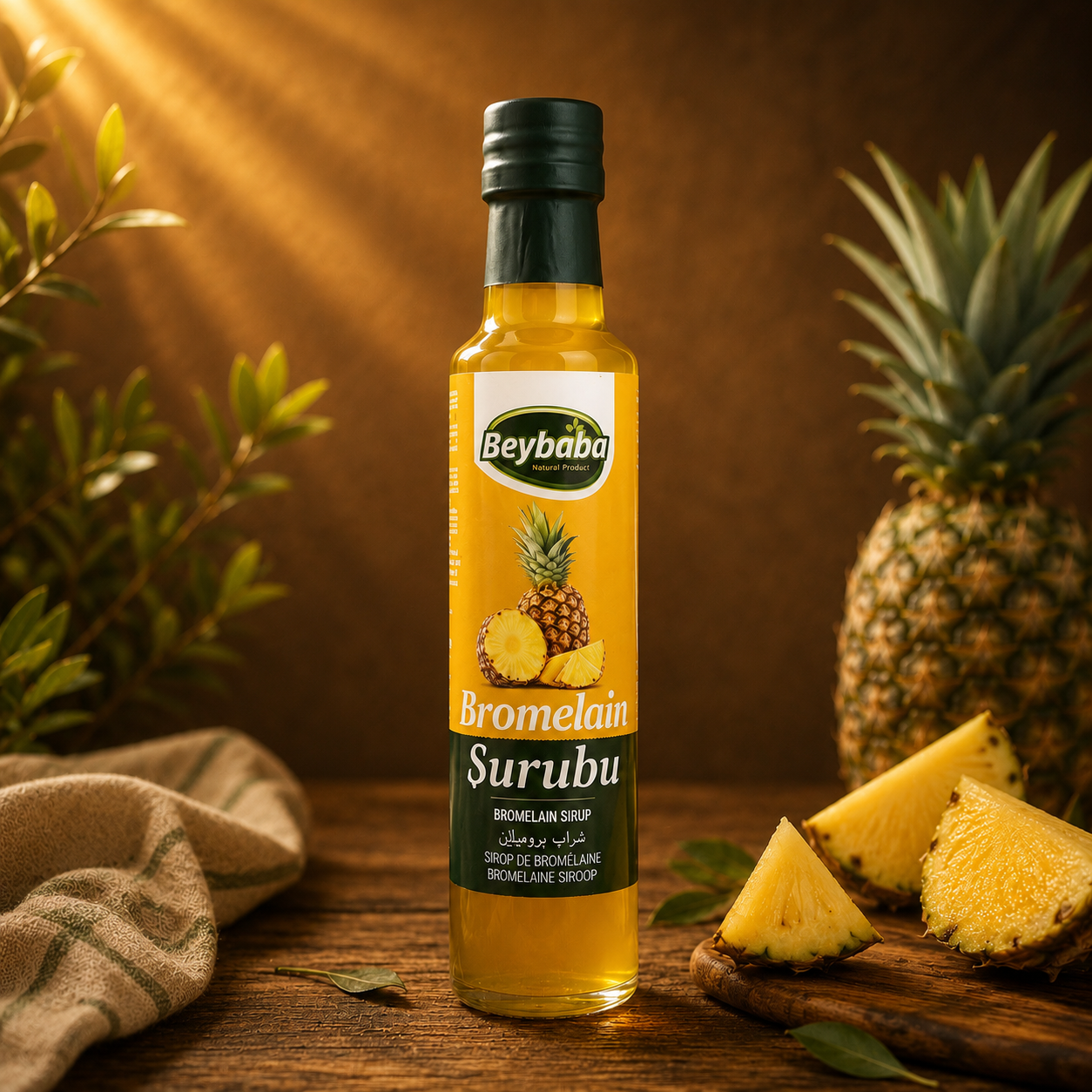 Bromelain Sirup (Bromelain Surubu) - Beybaba - 250 ml – mit Ananasenzym