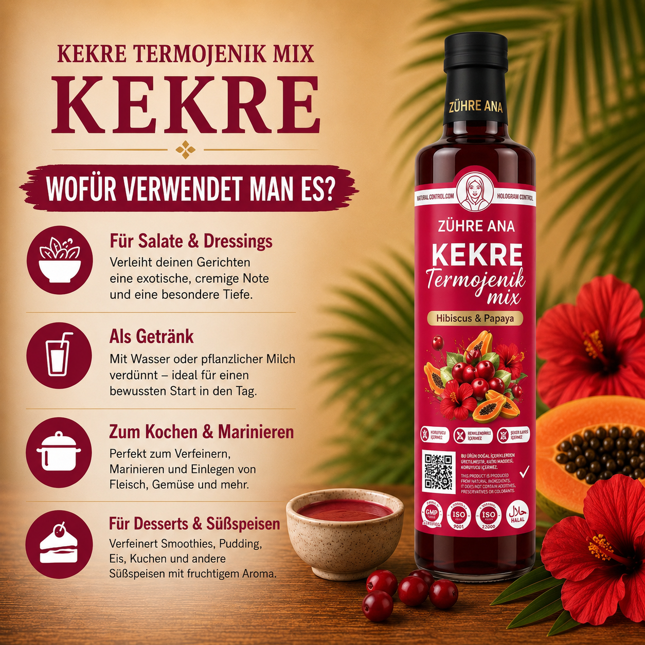 Zühre Ana - Kekre Termojenik Mix Hibiscus & Papaya – 250 ml