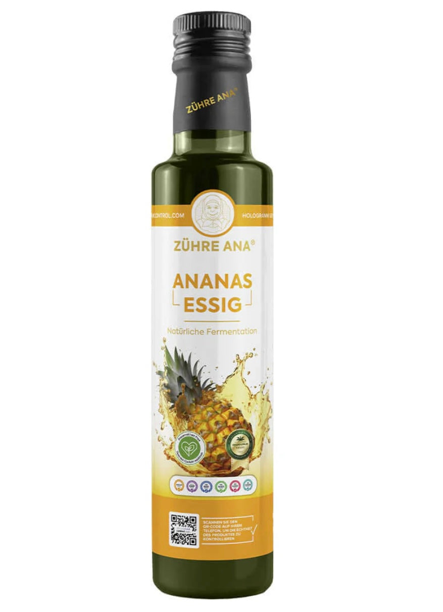 Zühre Ana Ananas Essig (Ananas Sirkesi) 500 ml – Natürlich Fermentierter Essig aus der Türkei