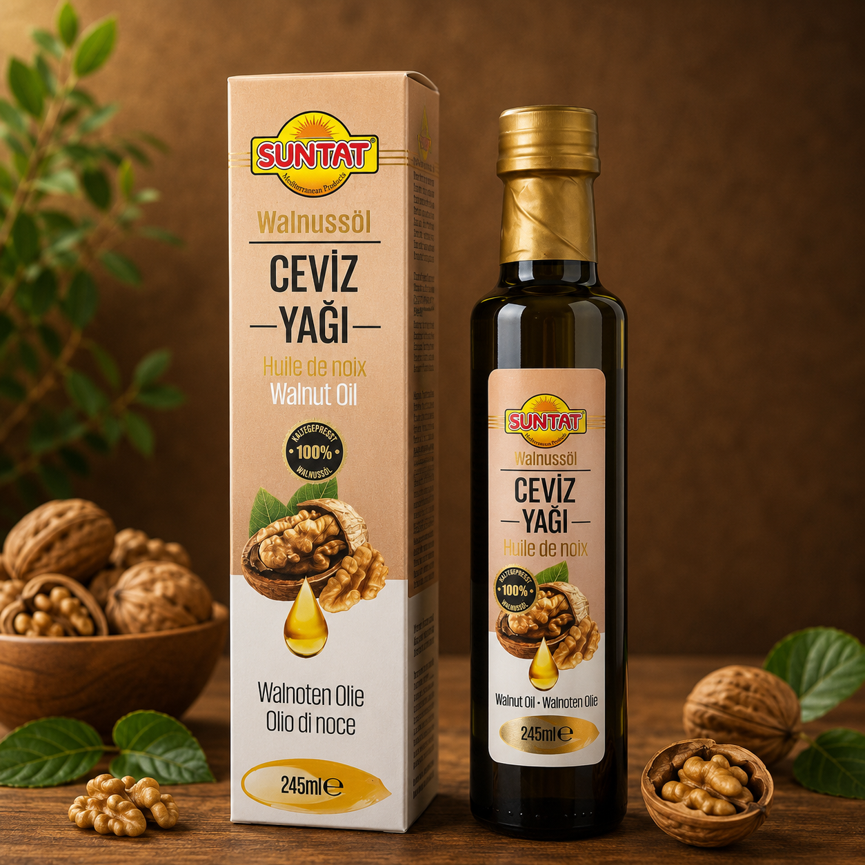 Suntat Walnussöl 245 ml – Hochwertiges Pflanzenöl Natürlich