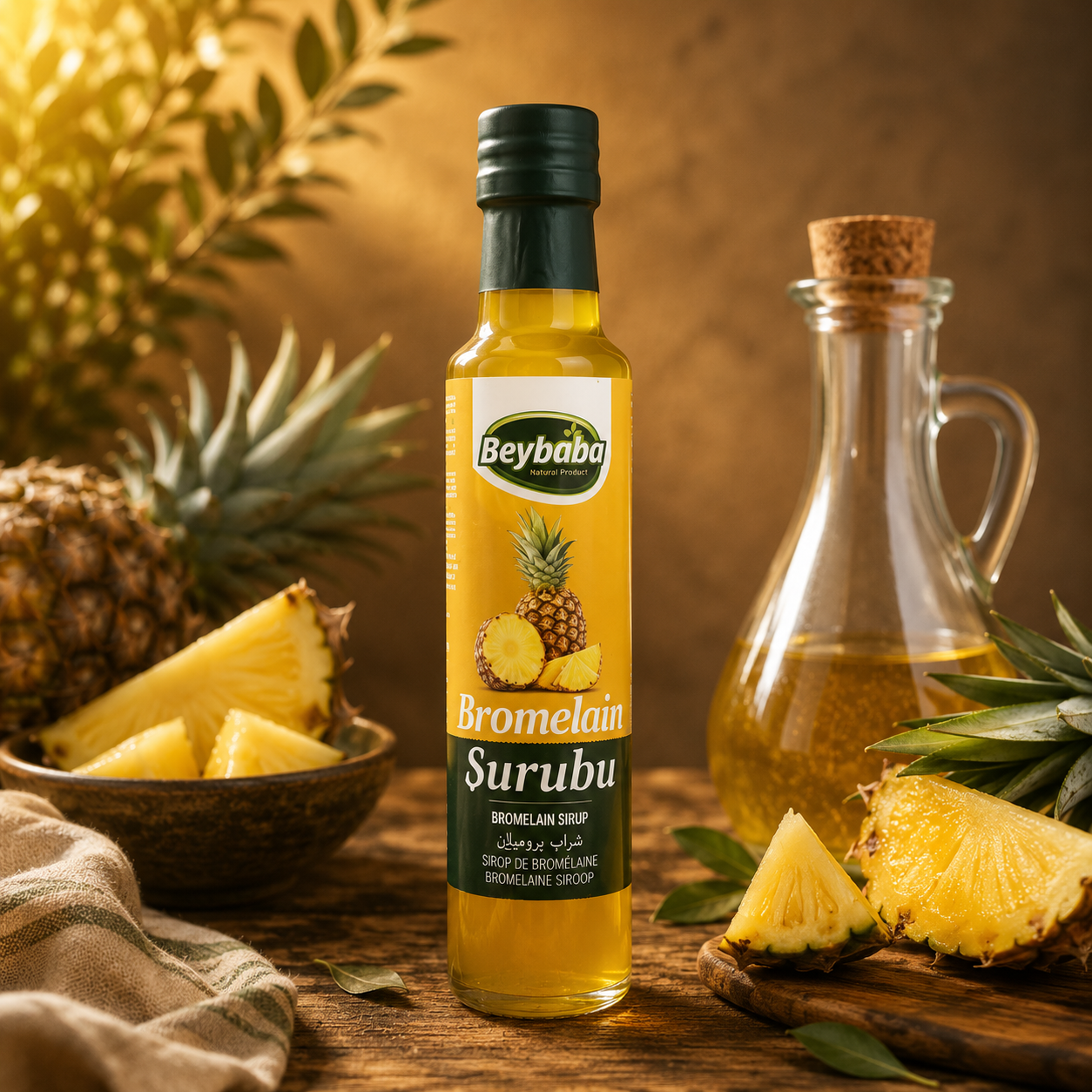 Bromelain Sirup (Bromelain Surubu) - Beybaba - 250 ml – mit Ananasenzym