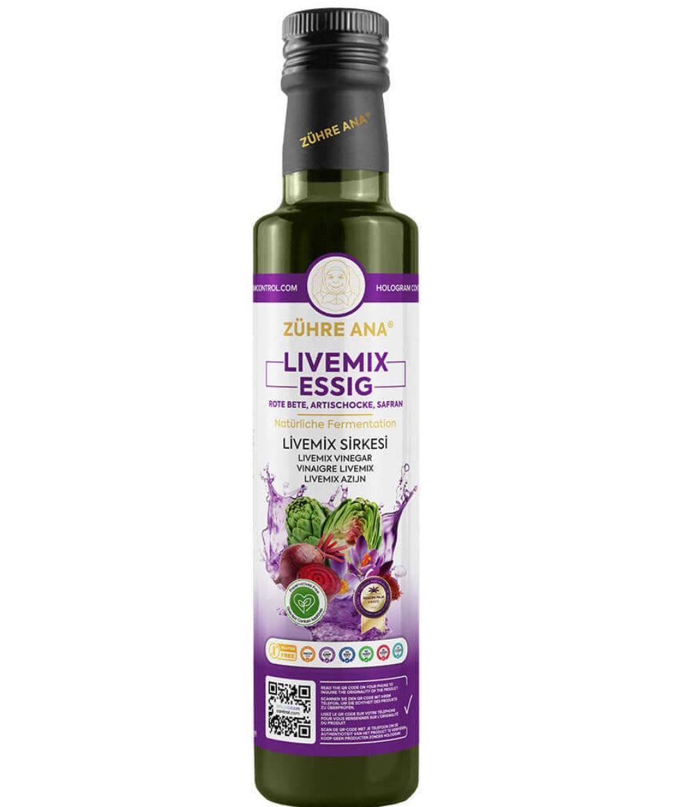 LiveMix (Rote Bete, Artischocken & Safran) Essig – Zühre Ana – 500 ml