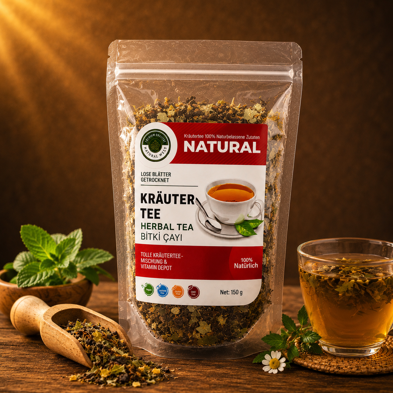 Kräuter Tee Herbal Tee 150g - Natural Welt – 100% Natur