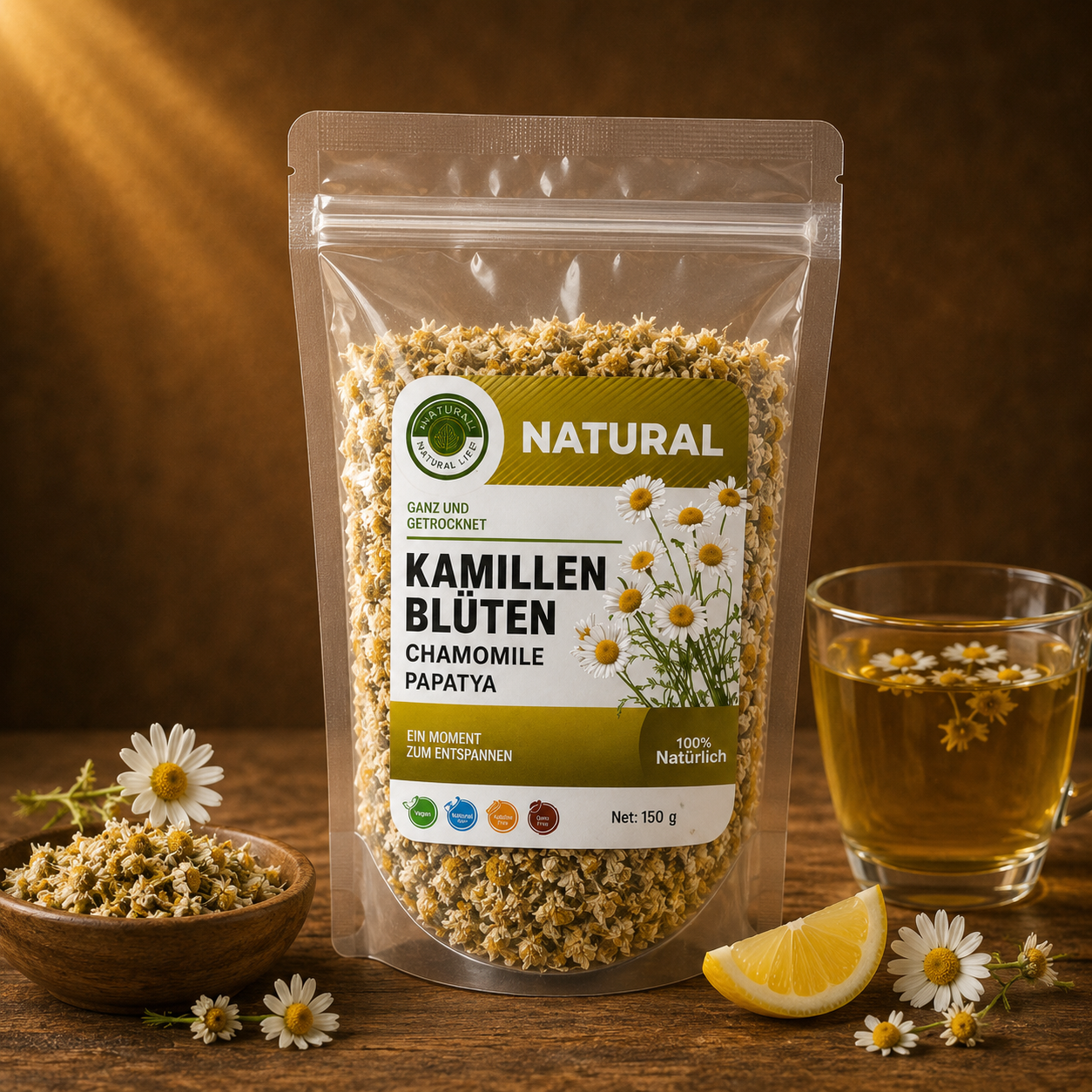 Kamillenblüten Tee (Papatya Cay) 150 g - Natural Welt – 100 % Natur