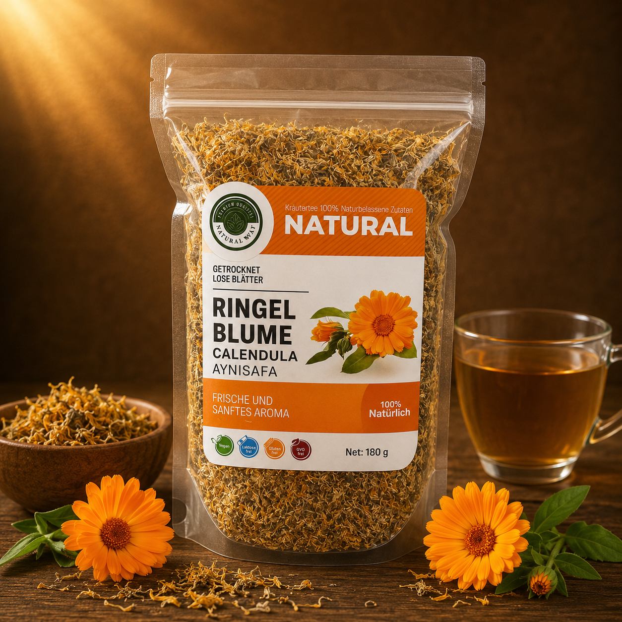 Ringelblumen Blüten Tee (Aynisafa Cay) 180 g - Natural Welt – 100 % Natur