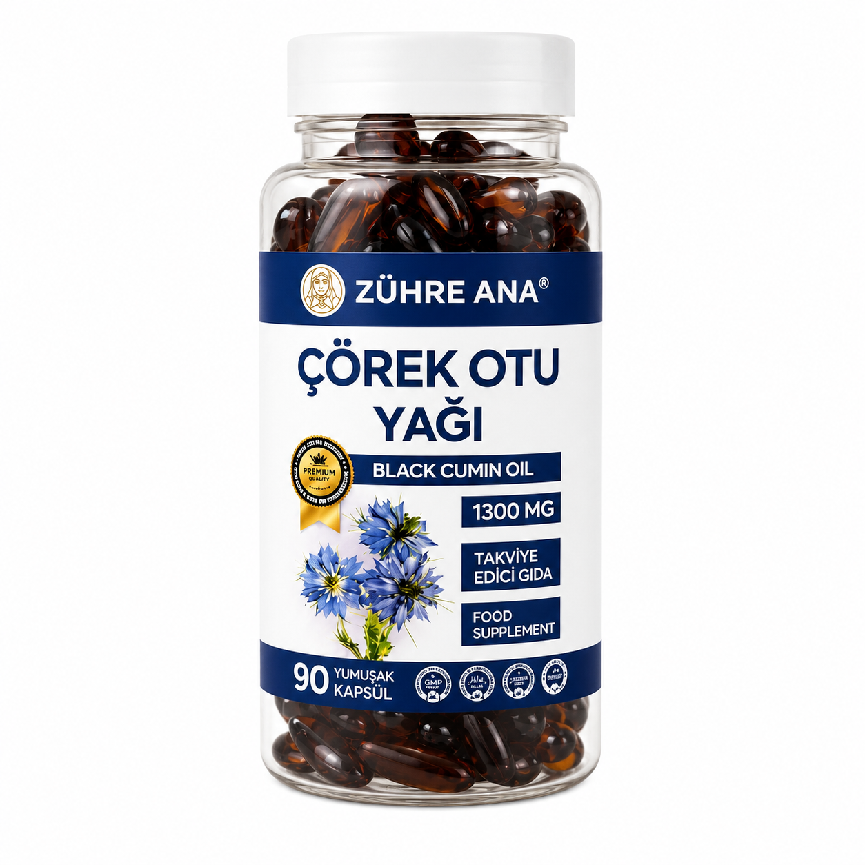 Schwarzkümmelöl Kapseln (Cörek Otu Yagi) – Zühre Ana – 90 Kapseln 1300 mg hochdosiert