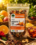 Natürlicher Früchtetee mit Kräutern und Früchten, 100% natürlich, lose Blätter, Sommergeschmack