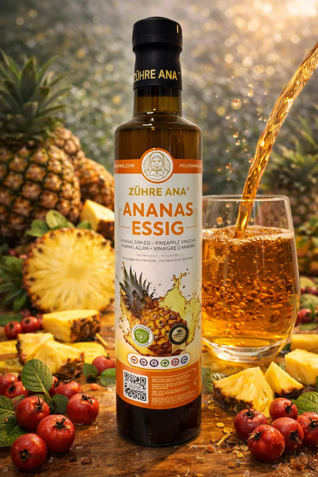Zühre Ana Ananas Essig 500ml - Naturnaturia