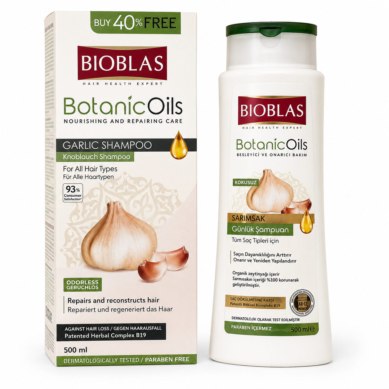 Bioblas Weißer-Knoblauch-Shampoo – geruchlos