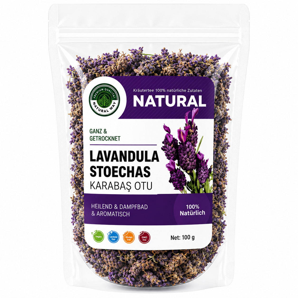 Schopf-Lavendel (Karabas Otu) 100 g - Natural Welt – 100 % Natürlich