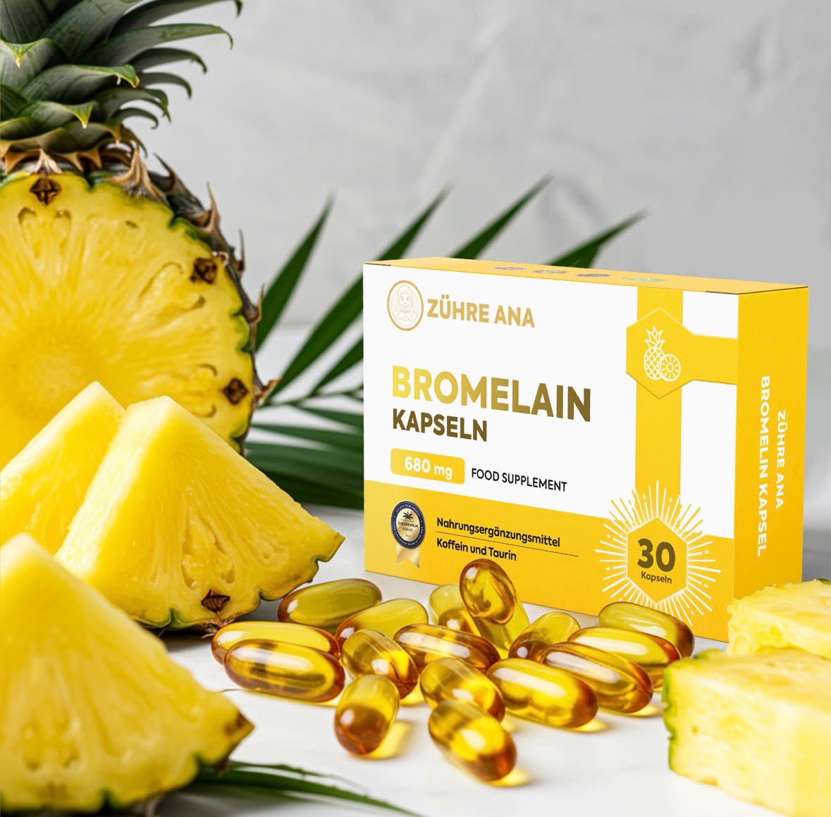 Bromelain Kapseln – Zühre Ana - 30 Kapseln à 680 mg