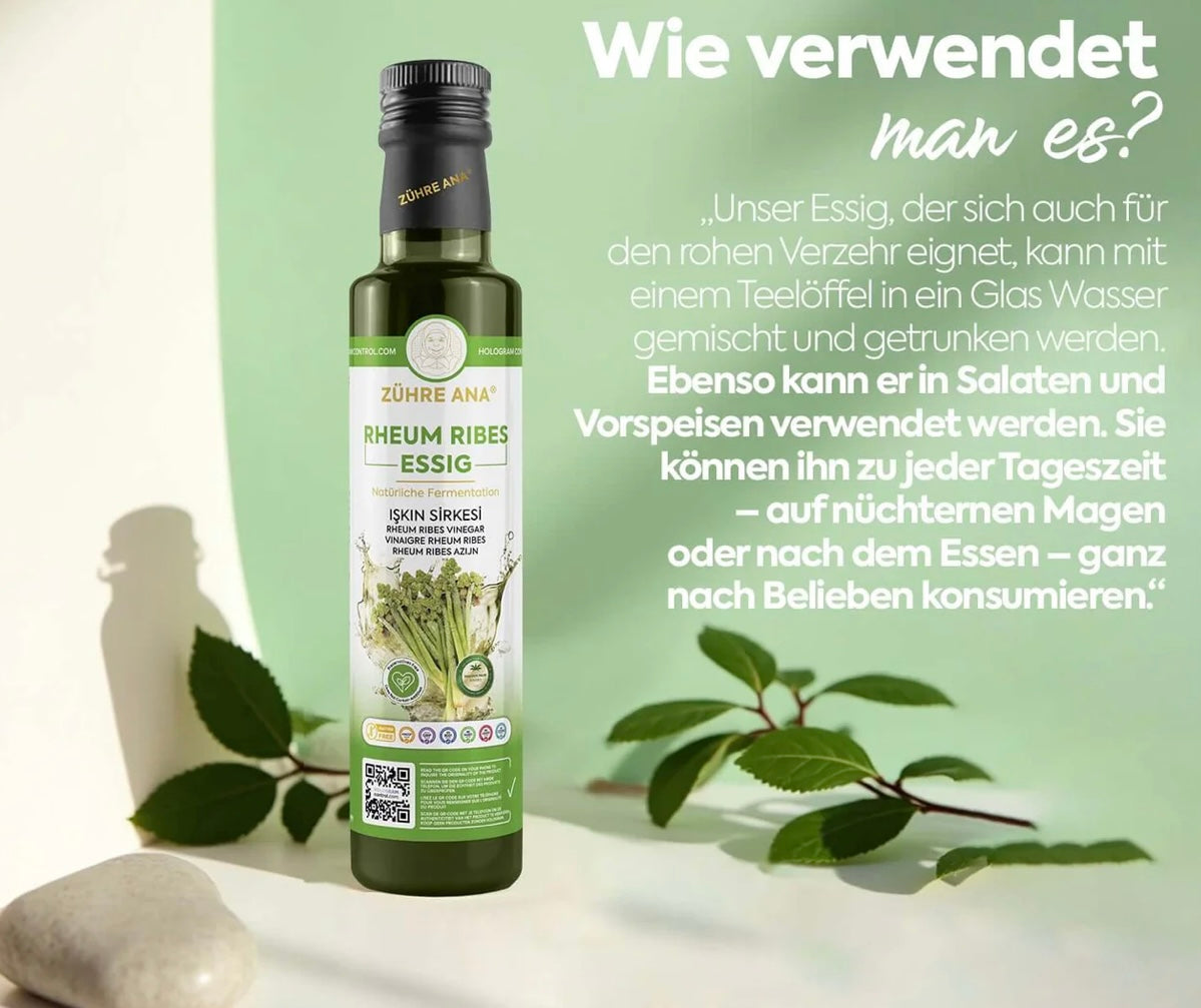 Rheum Ribes Essig (Iskin Kökü Sirkesi) – Zühre Ana – 500 ml