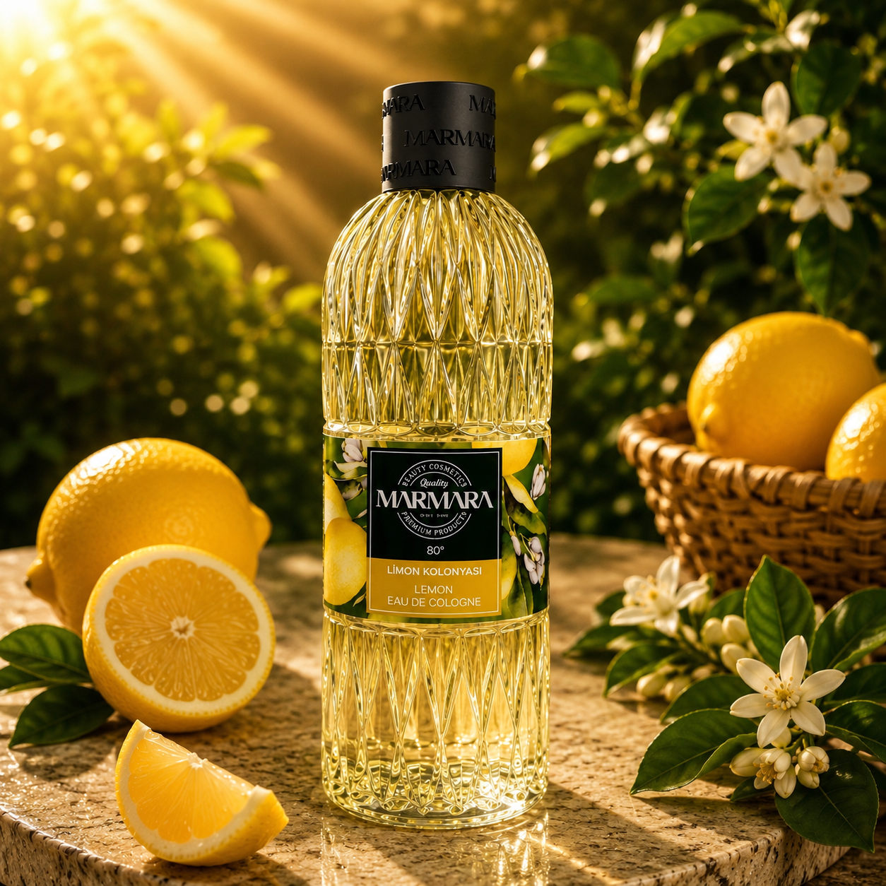 Kolonya Kölnisches Wasser Zitrone 80° - Marmara - 400 ml
