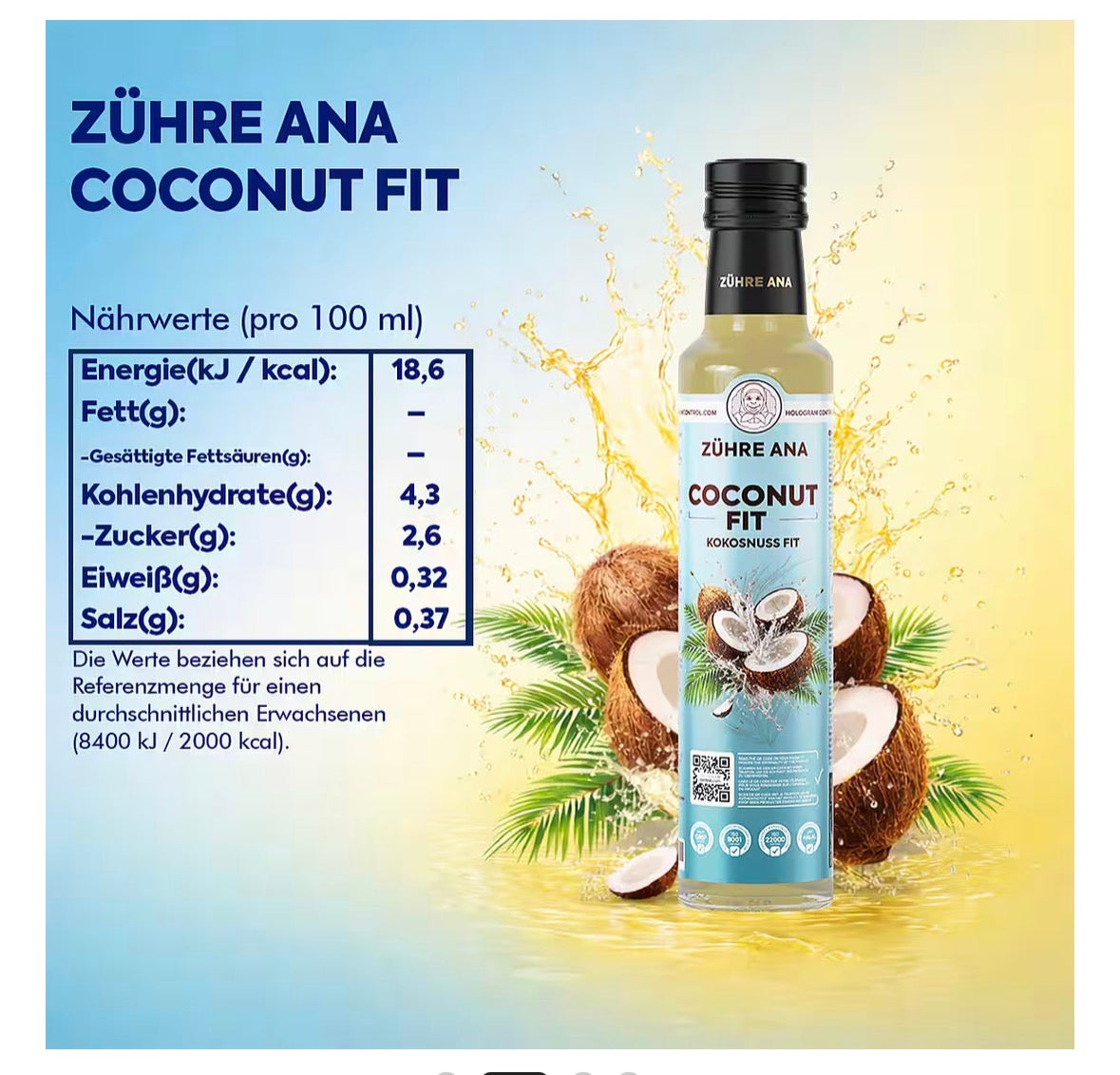 Coconut Fit (Kokonuss Mix) - Zühre Ana - 250 ml