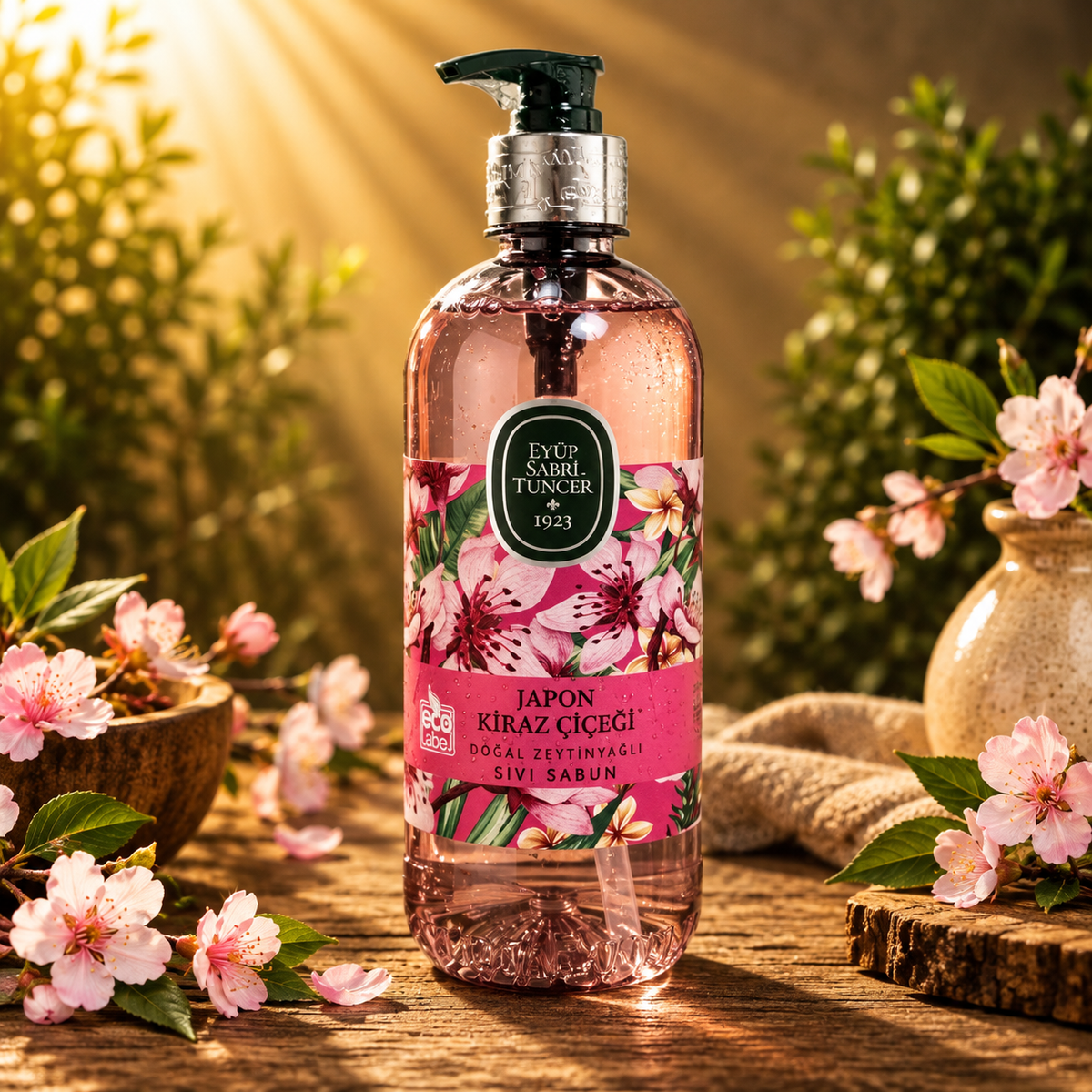 Eyüp Sabri Tuncer Japanische Kirschblüte Flüssigseife mit Olivenöl 500 ml