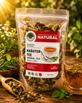 Natürlicher Kräutertee mit 100% natürlichen Zutaten, lose Blätter, ideal für Wohlbefinden und Entspannung