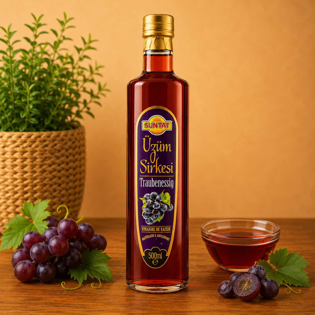 Traubenessig (Üzüm Sirkesi) - Suntat - 500 ml
