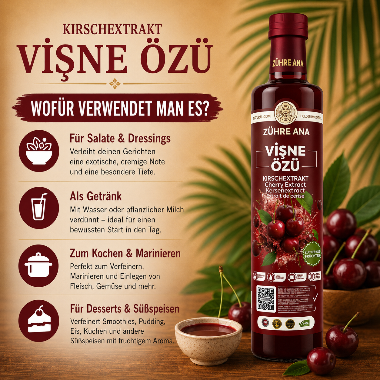 Zühre Ana Vişne Özü Kirschextrakt – 640 g