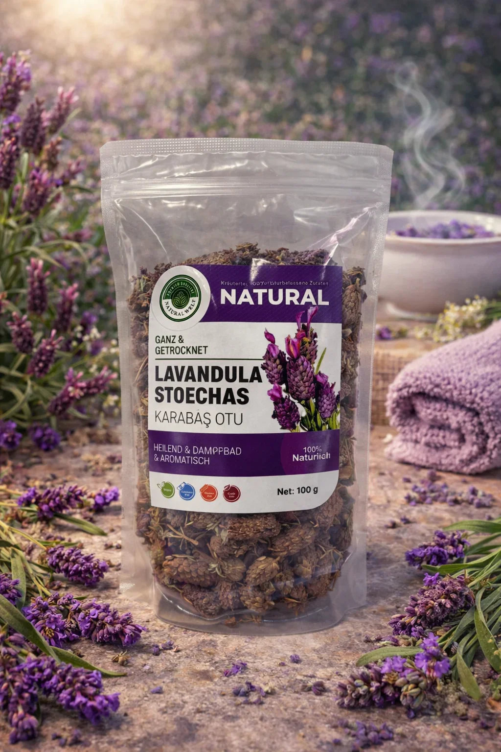 Natural Welt Lavandula Stoechas 100% Natürlich - 100g - Naturnaturia