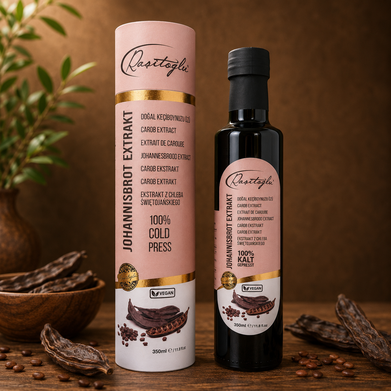 Rasıtoğlu Johannisbrotextrakt 350 ml – 100 % Kaltgepresst