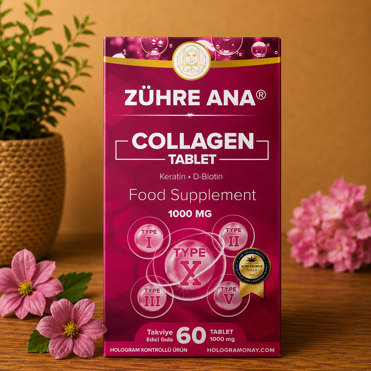 Kollagen Kapseln (Collagen Tablet) – Zühre Ana – 60 Kapseln 1000 mg hochdosiert