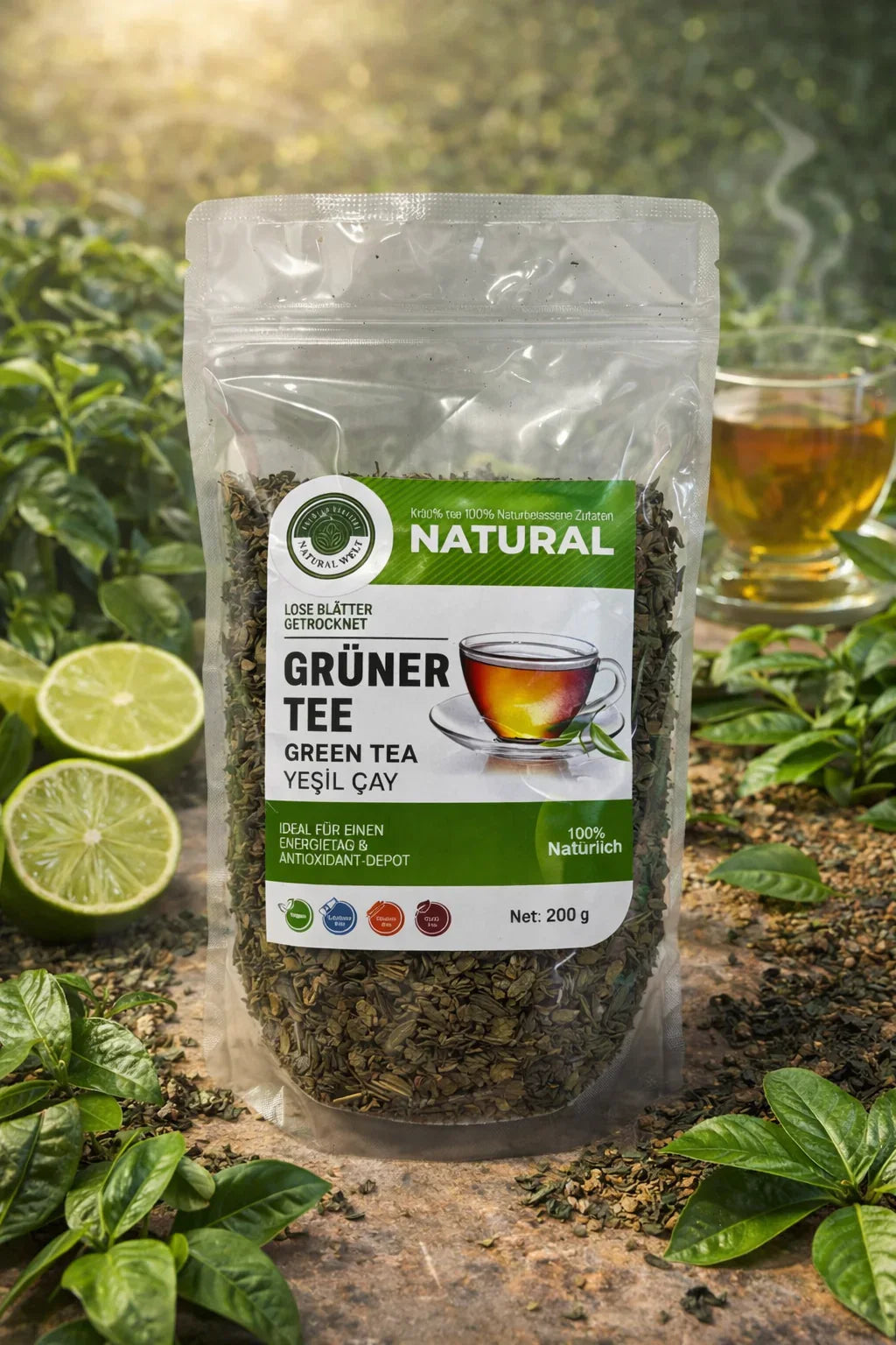 Natural Welt Grüner Tee 100% Natürlich - 200g - Naturnaturia