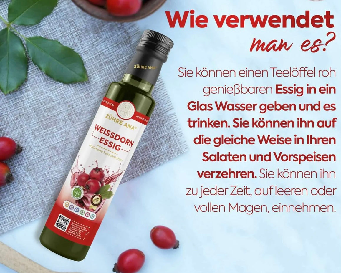 Zühre Ana Weißdorn Essig (Alıç Sirkesi) – 500 ml