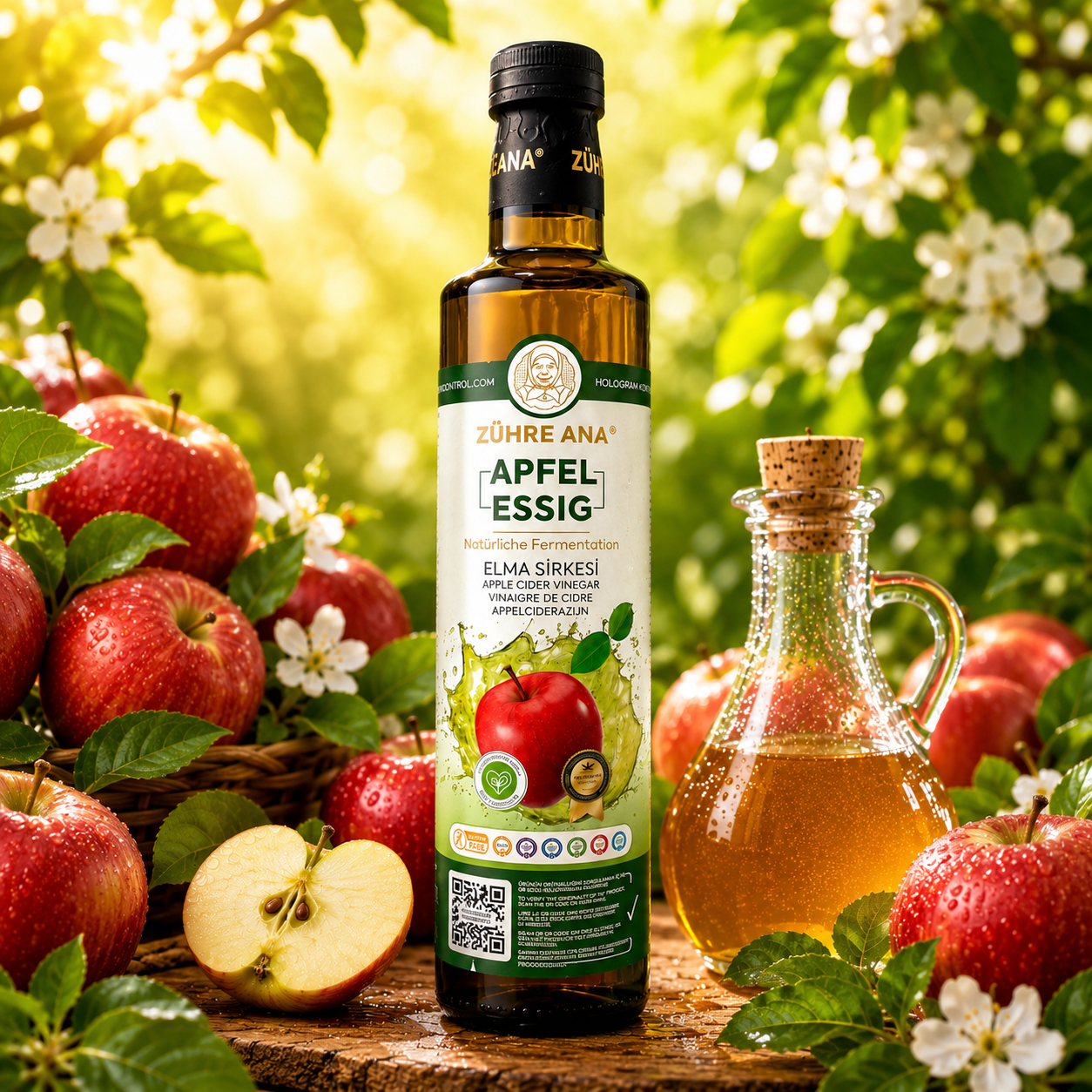 Apfelessig (Elma Sirkesi) - Zühre Ana - 500 ml - Fruchtessig