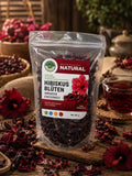 Getrocknete Hibiskusblüten, natürliches Antioxidans, ideal für Tee und Wohlbefinden
