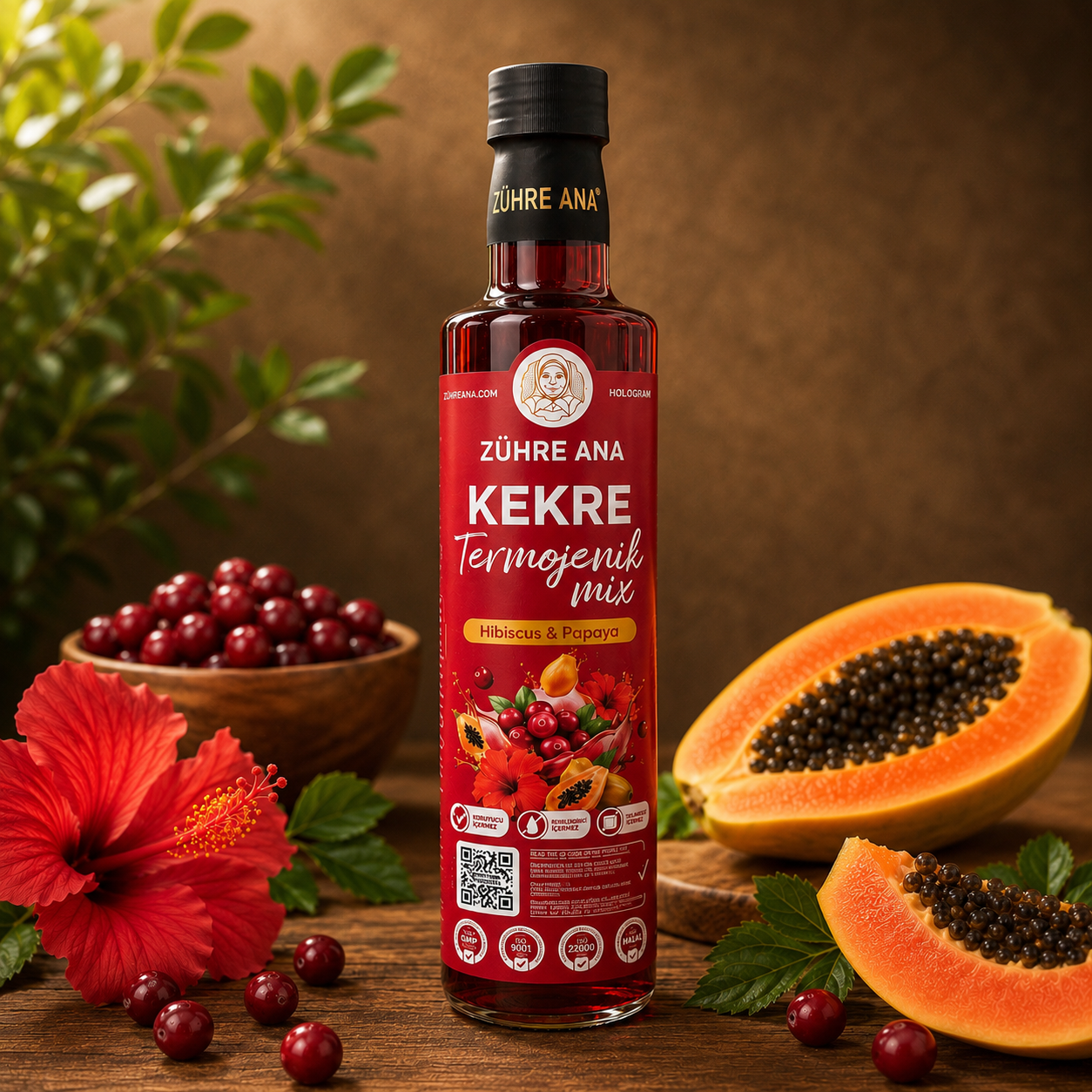 Kekre Termojenik Mix Hibiscus & Papaya - Zühre Ana - 250 ml