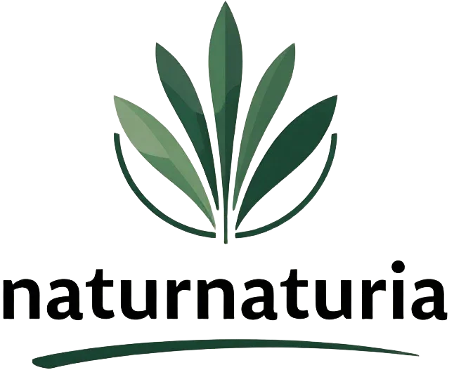 Naturnaturia Logo mit grünen Blättern – Naturprodukte online kaufen